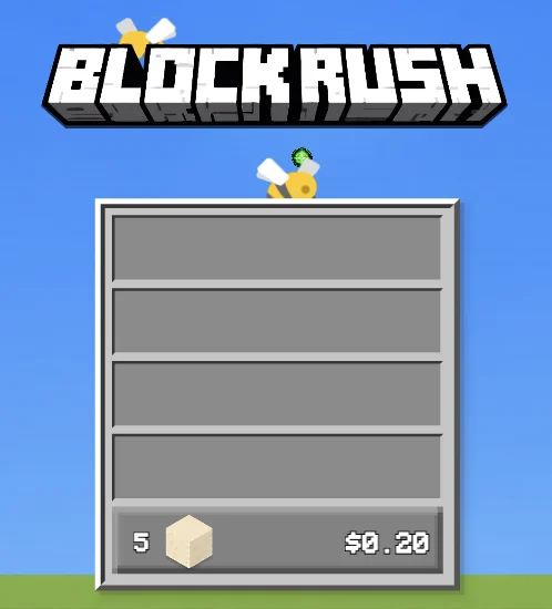 Block Rush casino bonus offers showing welcome bonuses and free spins promotions