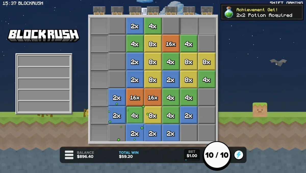 Block Rush bankroll management strategy showing bet sizing and session limits